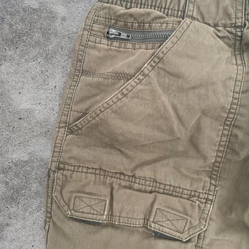 Vintage Outer Rim Khaki‎ Green 8-Pocket Hiking Cargo Pants Baggy Mens Large Y2K - Picture 4 of 6